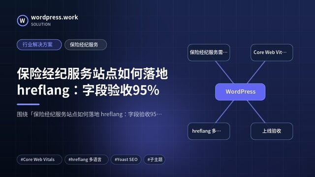 保险经纪服务站点如何落地 hreflang：字段验收95%｜行业解决方案｜保险经纪服务