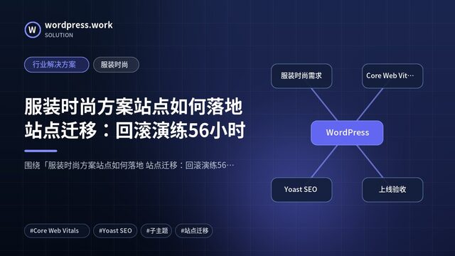 服装时尚方案站点如何落地 站点迁移:回滚演练56小时|行业解决方案|服装时尚
