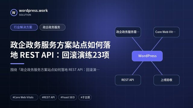 政企政务服务方案站点如何落地 REST API:回滚演练23项|行业解决方案|政企政务服务