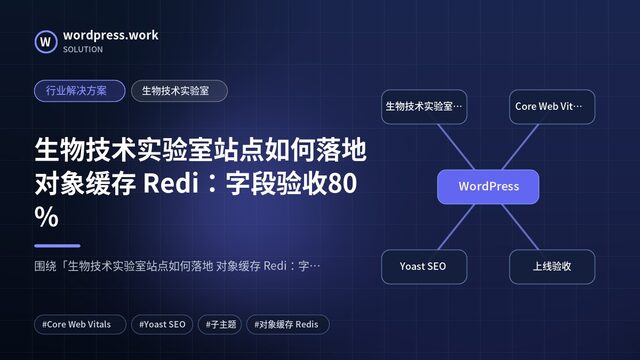 生物技术实验室站点如何落地 对象缓存 Redi：字段验收80%｜行业解决方案｜生物技术实验室