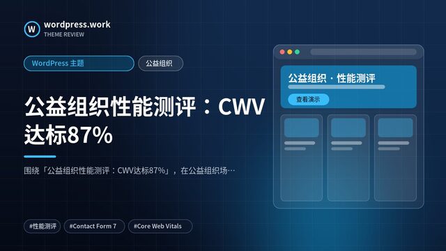 公益组织性能测评:CWV达标87%|WordPress 主题|公益组织