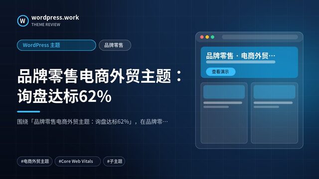品牌零售电商外贸主题:询盘达标62%|WordPress 主题|品牌零售