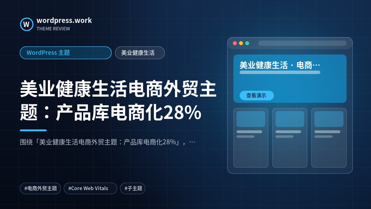美业健康生活电商外贸主题:产品库电商化28%|WordPress 主题|美业健康生活