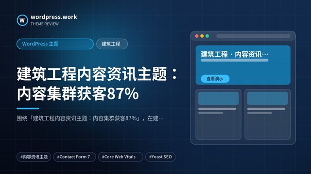 建筑工程内容资讯主题:内容集群获客87%|WordPress 主题|建筑工程