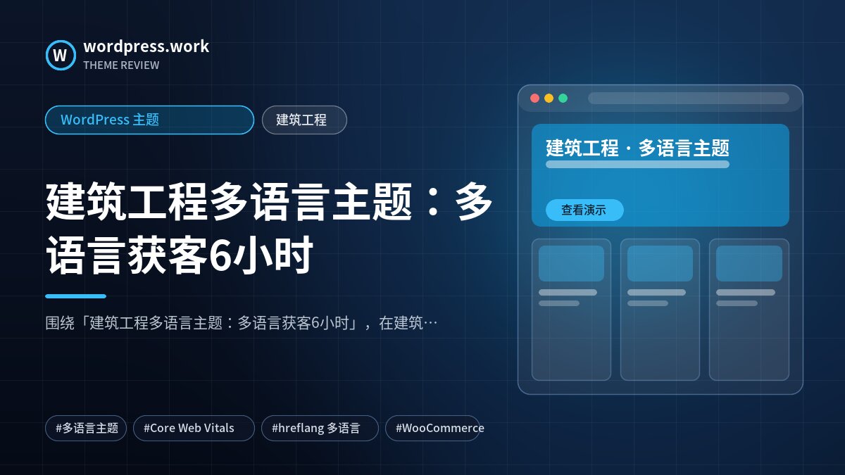 建筑工程多语言主题:多语言获客6小时|WordPress 主题|建筑工程