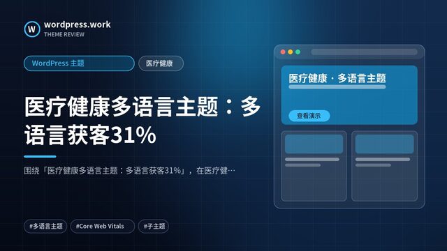 医疗健康多语言主题:多语言获客31%|WordPress 主题|医疗健康