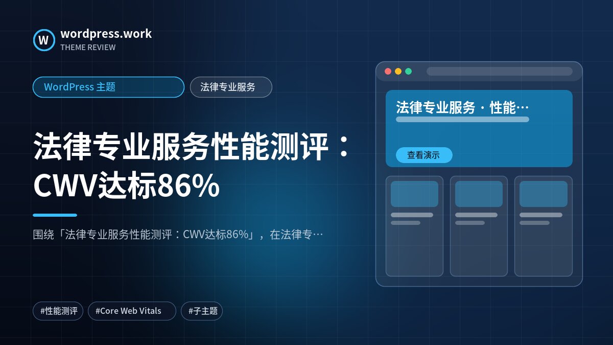 法律专业服务性能测评:CWV达标86%|WordPress 主题|法律专业服务