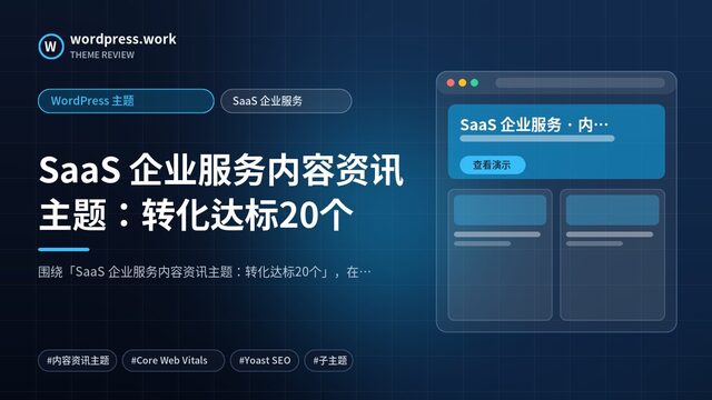 SaaS 企业服务内容资讯主题：转化达标20个｜WordPress 主题｜SaaS 企业服务