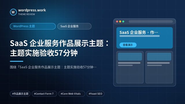 SaaS 企业服务作品展示主题：主题实施验收57分钟｜WordPress 主题｜SaaS 企业服务