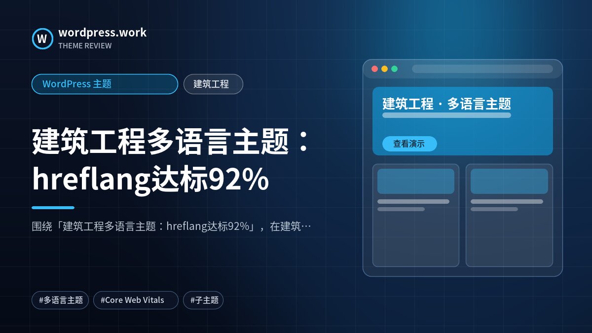 建筑工程多语言主题:hreflang达标92%|WordPress 主题|建筑工程