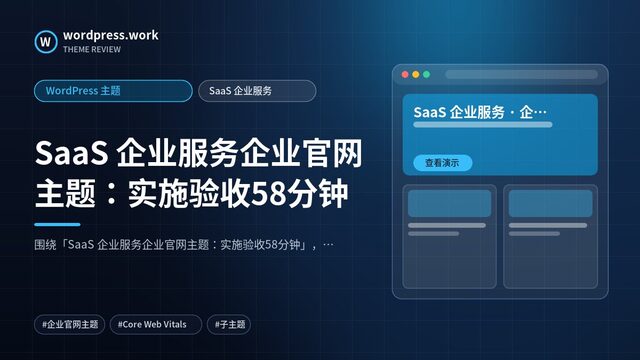 SaaS 企业服务企业官网主题:实施验收58分钟|WordPress 主题|SaaS 企业服务