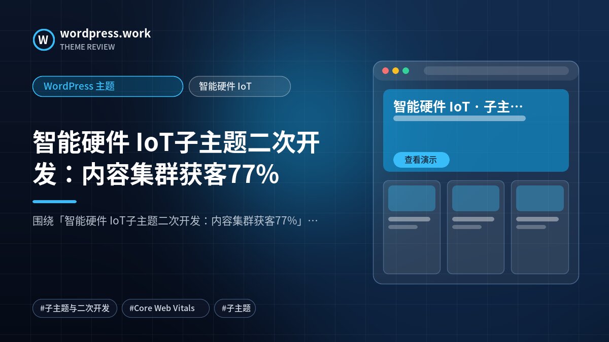 智能硬件 IoT子主题二次开发:内容集群获客77%|WordPress 主题|智能硬件 IoT