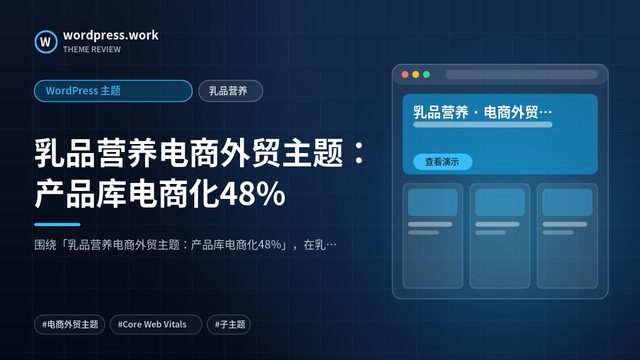 乳品营养电商外贸主题:产品库电商化48%|WordPress 主题|乳品营养