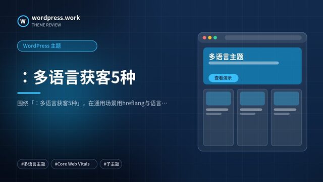 :多语言获客5种|WordPress 主题