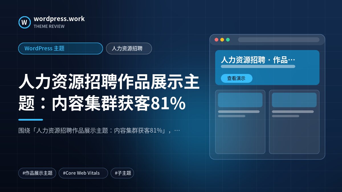 人力资源招聘作品展示主题:内容集群获客81%|WordPress 主题|人力资源招聘