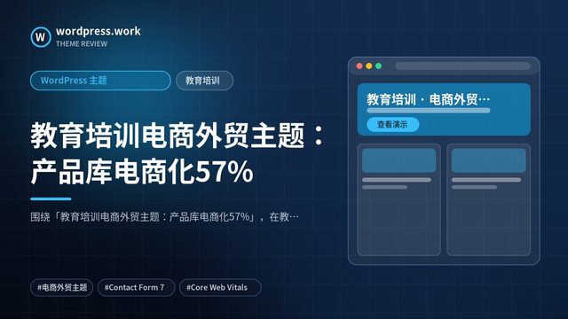 教育培训电商外贸主题:产品库电商化57%|WordPress 主题|教育培训